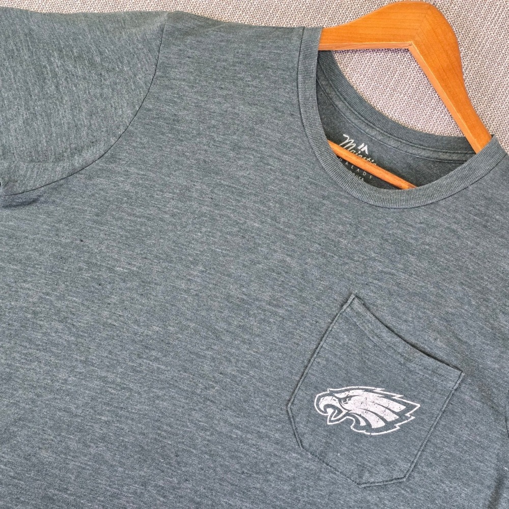Philadelphia Eagles Majestic Threads Pocket T-Shirt Mens XL Green Tri Blend USA